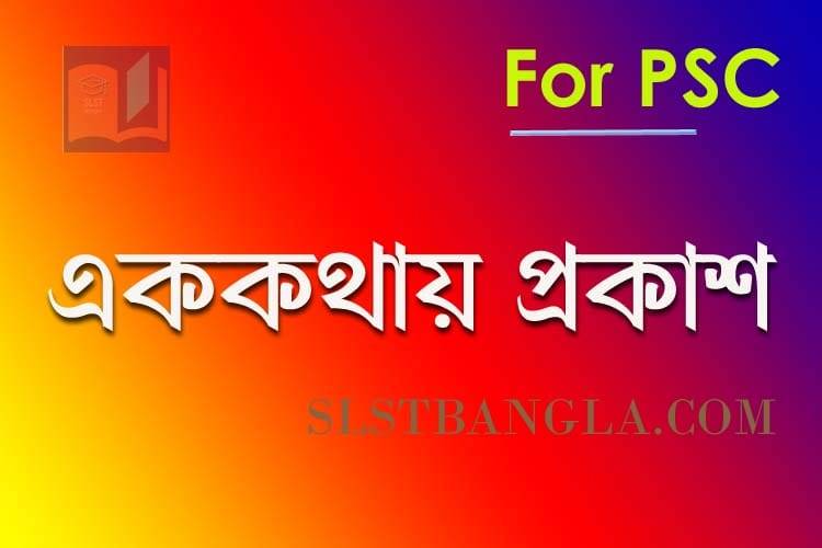Read more about the article PSC বাংলা – এককথায় প্রকাশ