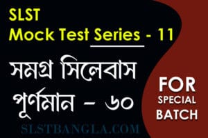 slst বাংলা স্পেশ্যাল মক টেস্ট ১১